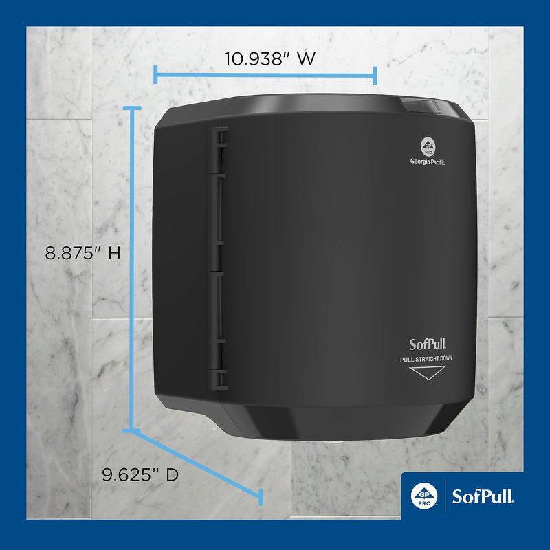 SofPull Centerpull Paper Towel Dispenser, Black (58204B)