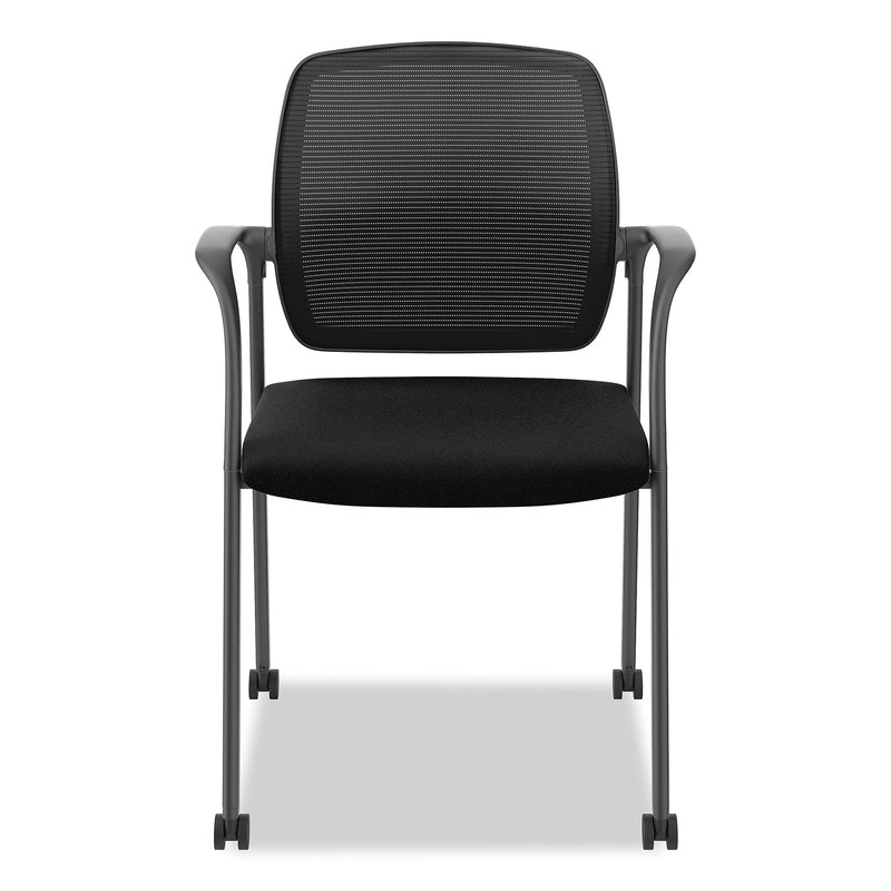 HON Nucleus Series Recharge Fabric/Mesh Guest Chair, Black (HONNR6FMC10P71)