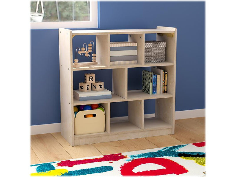 Flash Furniture Bright Beginnings 8-Section Modular Storage Unit, 31.5"H x 31.5"W x 11.75"D, Brown (MK-ME10513-GG)