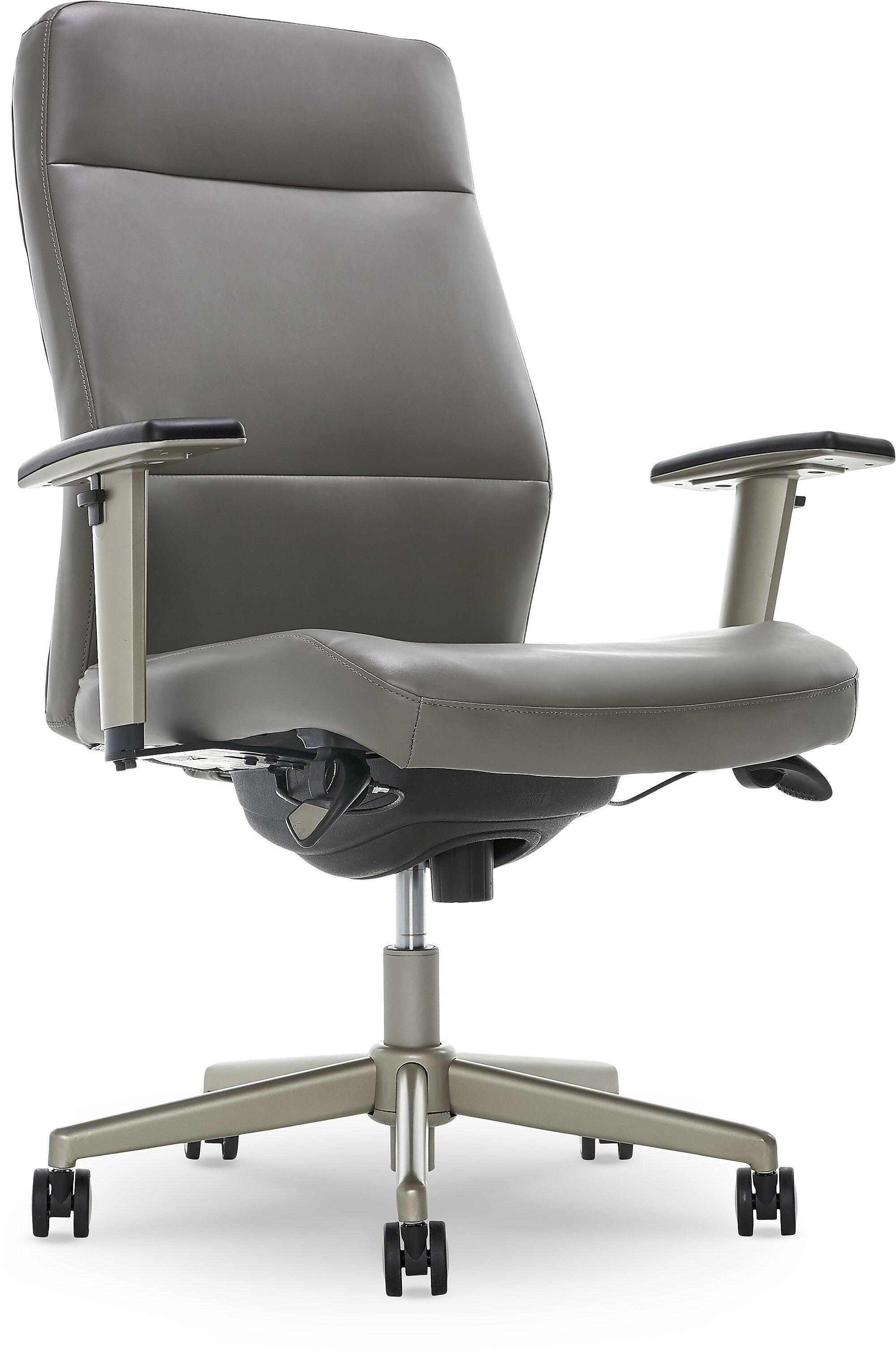 La-Z-Boy Baylor Ergonomic Faux Leather Swivel Executive Chair, Gray (CHR10085C)