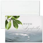"Serene Water Drop" Sympathy Card w/ White Unlined Envelope, 25/BX