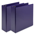 Samsill Earth's Choice 3" 3-Ring View Binders, Purple, 2/Pack (SAMU86808)