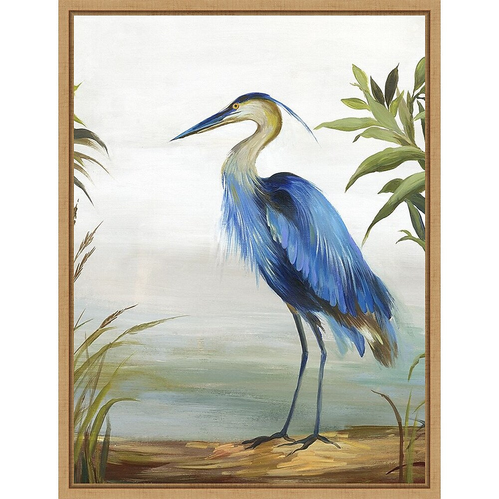 Amanti Art Blue Heron by Aimee Wilson Framed Canvas Wall Art Print, 18" x 24" (A42674987140)