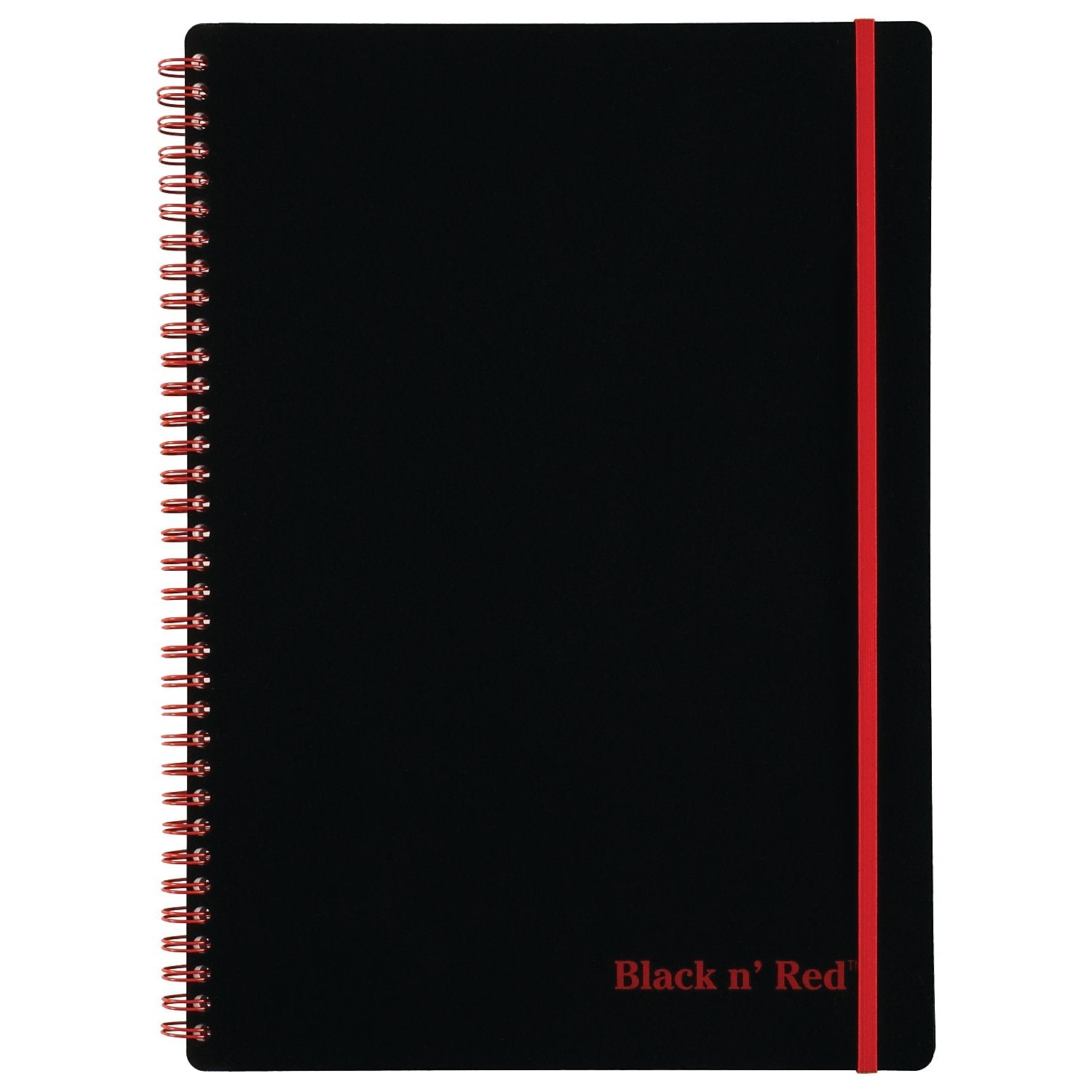 Black N' Red Professional 1-Subject Professional Notebook, 8.25" x 11.75", Wide Ruled, 70 Sheets, Black (JDK-E67008)