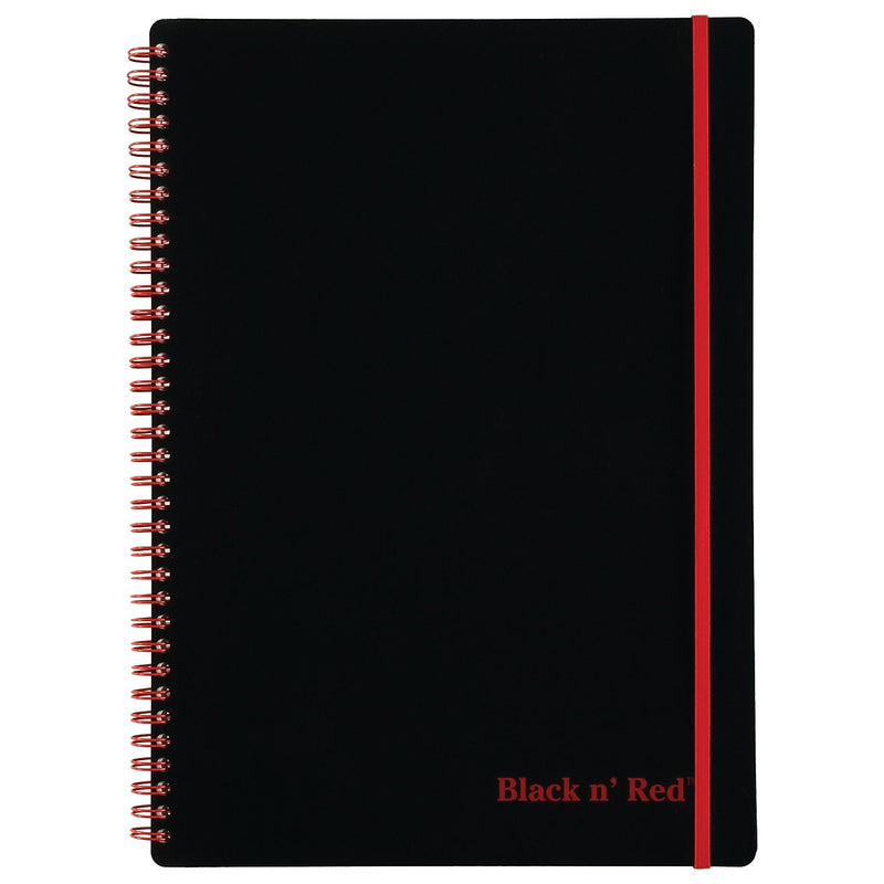 Black N' Red Professional 1-Subject Professional Notebook, 8.25" x 11.75", Wide Ruled, 70 Sheets, Black (JDK-E67008)
