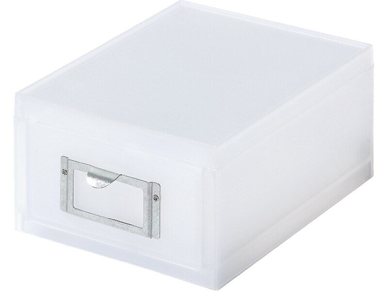 LIKE-IT Stackable Mini Desktop Organizer Assortment, Translucent White, 2 Pieces (MX9208_16)