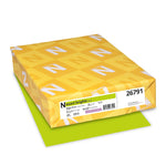 Exact Brights Colored Paper, 20 lbs., 8.5" x 11", Bright Green, 500 Sheets/Ream (WAU26791)