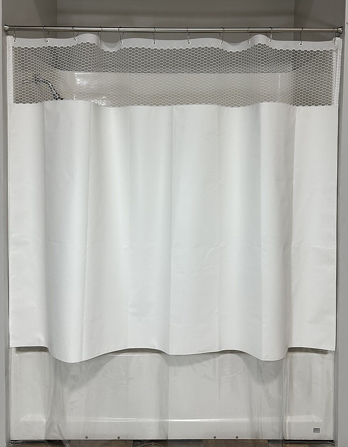 Gary Manufacturing PREA Compliant  70" x 72" Vinyl Shower Curtains, Grommets, White, 12/Case (STPSTDMHCFG)