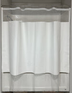 Gary Manufacturing PREA Compliant  70" x 72" Vinyl Shower Curtains, Grommets, White, 12/Case (STPSTDMHCFG)