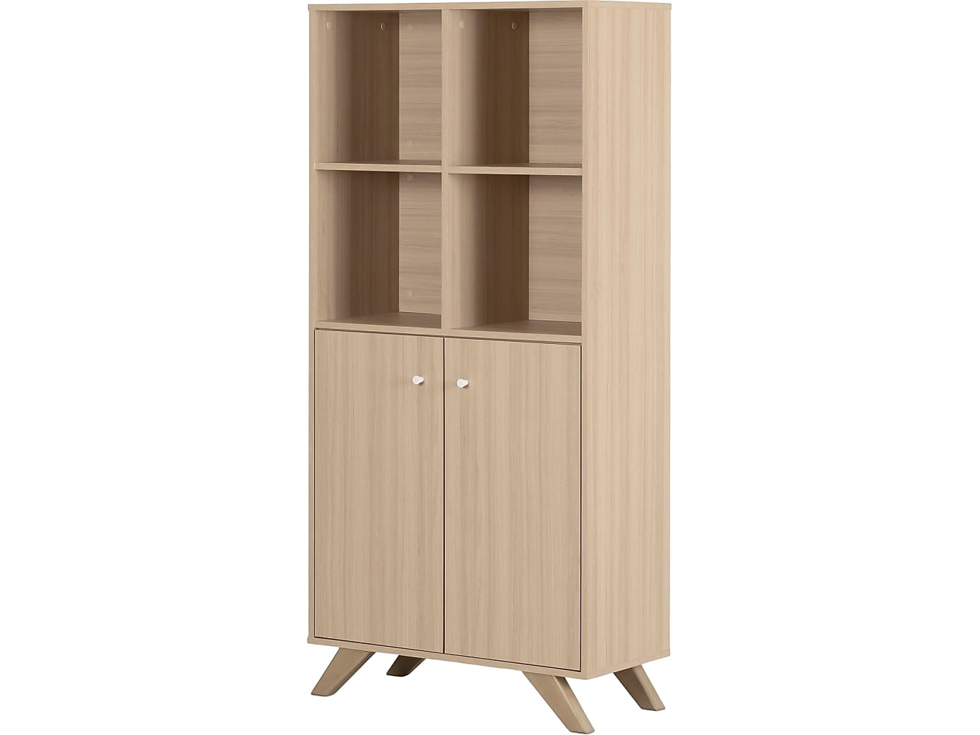 South Shore Helsy 65.25" 6-Shelf Bookcase with Adjustable Shelf, Soft Elm Laminated Particleboard (13869)