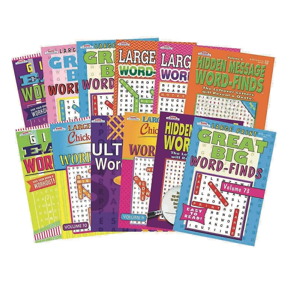 Kappa Word Find Puzzle Book Set, 12/Pack (NL370)