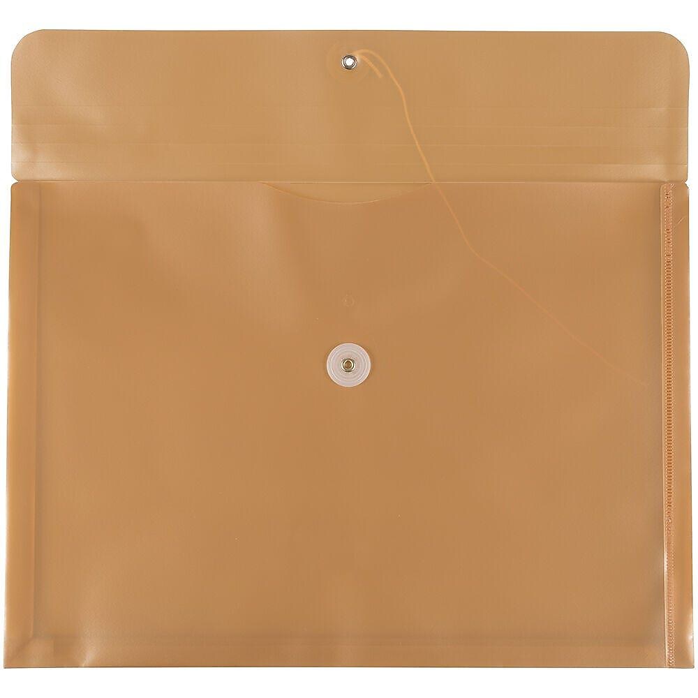 JAM Paper Premium Plastic Document File, 1 Pocket, Legal, Gold, 3/Pack (235438983ax3)