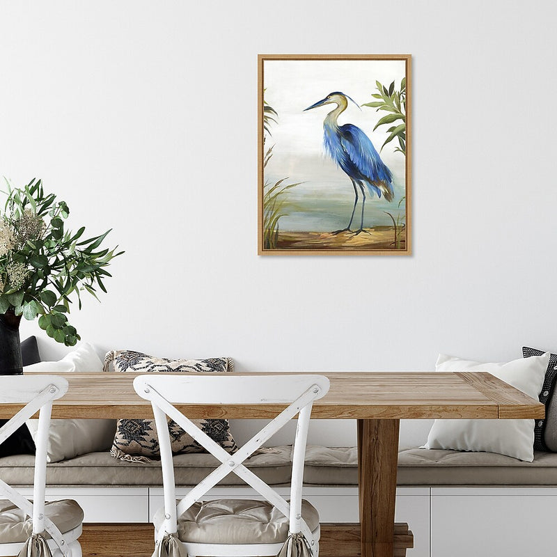 Amanti Art Blue Heron by Aimee Wilson Framed Canvas Wall Art Print, 18" x 24" (A42674987140)