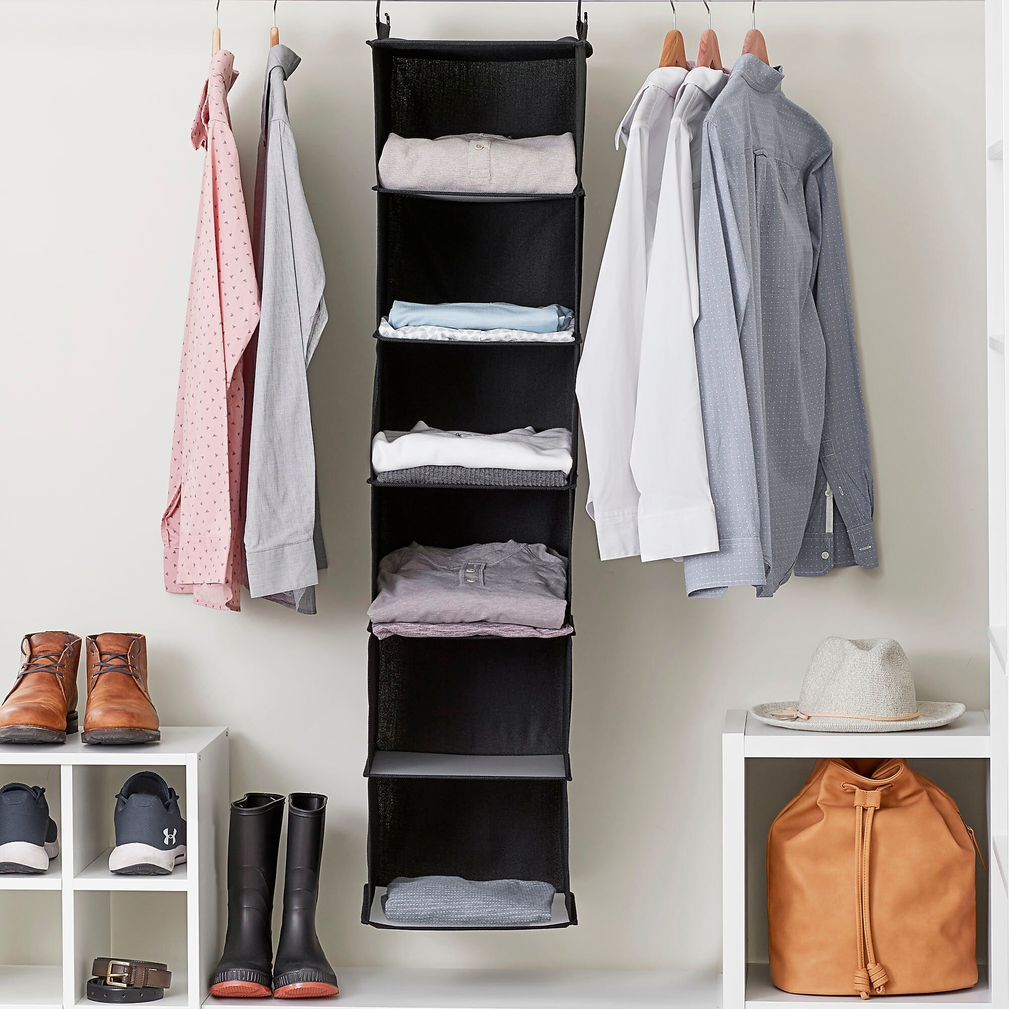 Household Essentials Hanging Closet Organizer, 6 Shelf (7602-1)