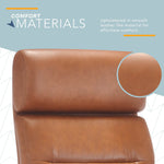 Click365 Classic Ergonomic Bonded Leather Swivel Executive Chair, Cognac (CCHR10022A)