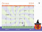 2024-2025 House of Doolittle Seasonal Holiday Depictions 22" x 17" Academic Monthly Desk Pad Calendar (1395-25)