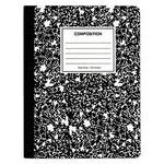 TOPS Composition Notebooks, 7.5" x 9.75", Wide Ruled, 100 Sheets, Black (SSS11445WM)