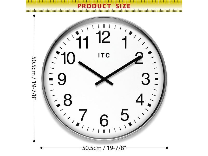 Infinity Instruments Profuse ITC Wall Clock, 20"Dia. (14246SV-830)