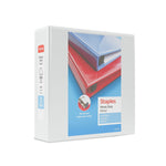 Staples Heavy Duty 3" 3-Ring View Binder, D-Ring, White (ST56265-CC)