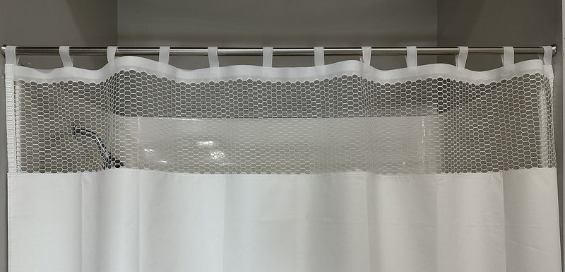 Gary Manufacturing PREA Compliant & Anti-Ligature 70" x 72" Vinyl Shower Curtains, Self Attaching Loops, 12/Case  (STPSTDMHCFVL)