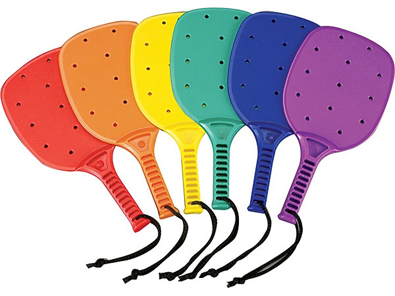 Champion Sports Junior Paddleball Rackets, Assorted Colors, 6/Set (MRJSET)
