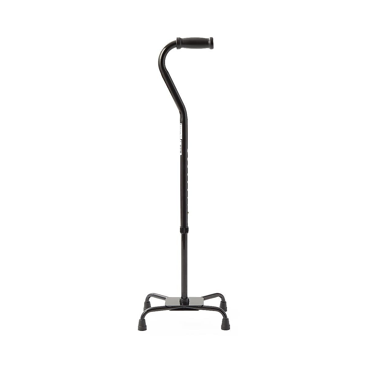 Medline Large Base Bariatric Steel Quad Cane, Black (MDS86228XW)