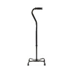 Medline Large Base Bariatric Steel Quad Cane, Black (MDS86228XW)
