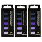 Rembrandt Soft Pastels Micro Sets, Deep Violets, 5/Set, 3 Sets/Bundle (RBX31820506-3)