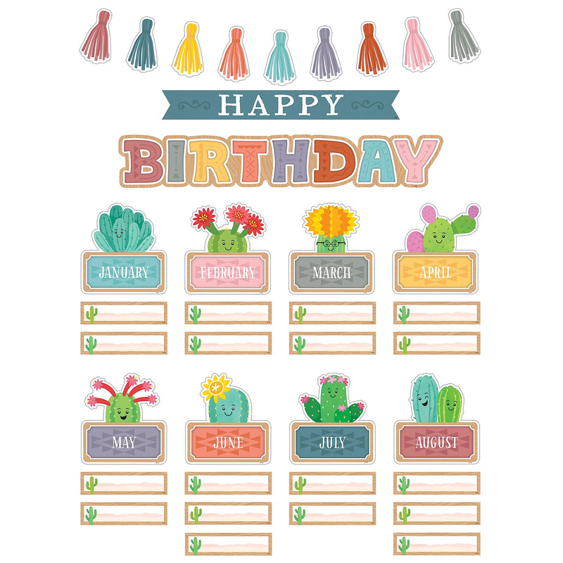 Teacher Created Resources Happy Cactus Crew Happy Birthday Mini Bulletin Board Set, 59/Pieces, 3 Sets (TCR6958-3)