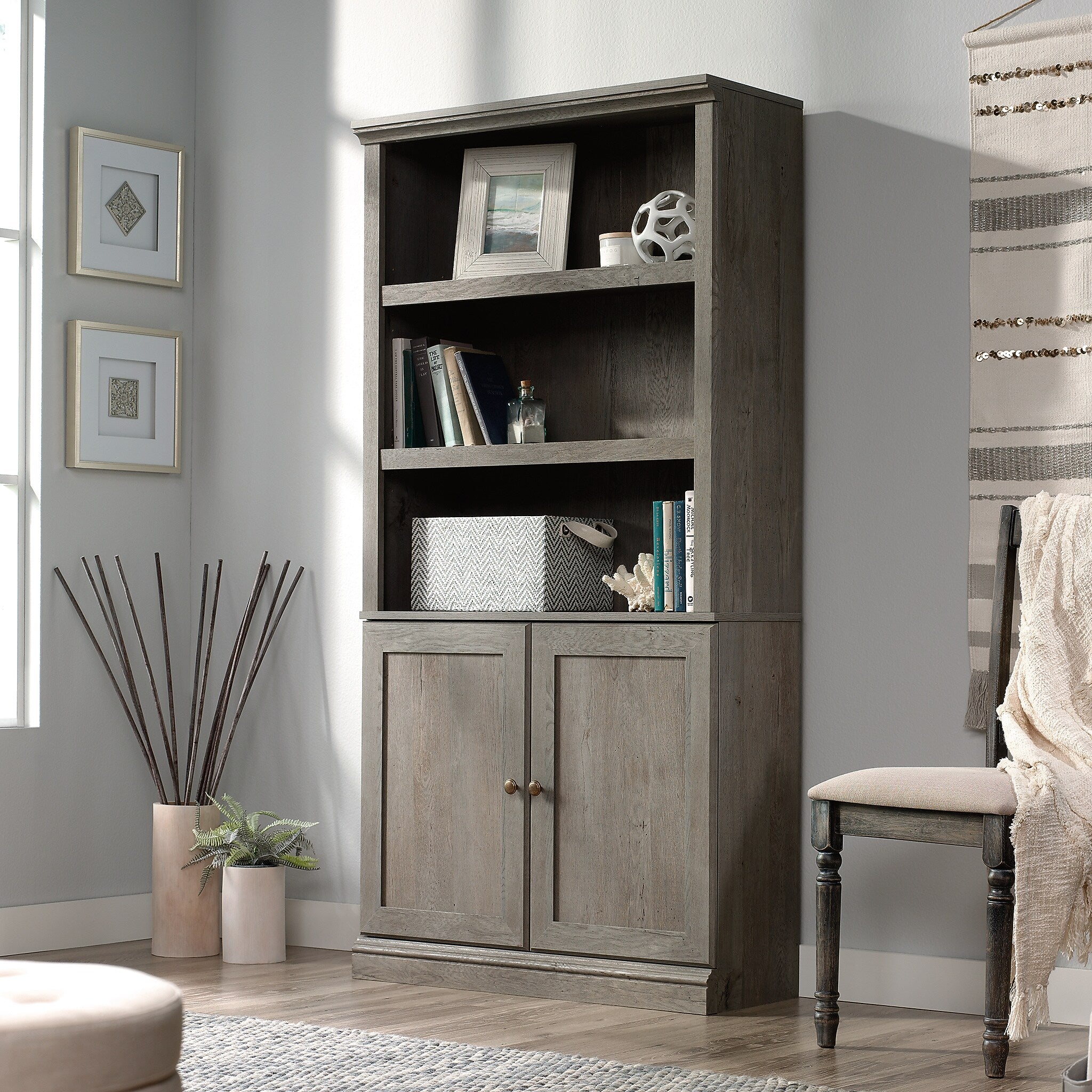 Sauder Select 70"H 5-Shelf Bookcase, Mystic Oak (426418)