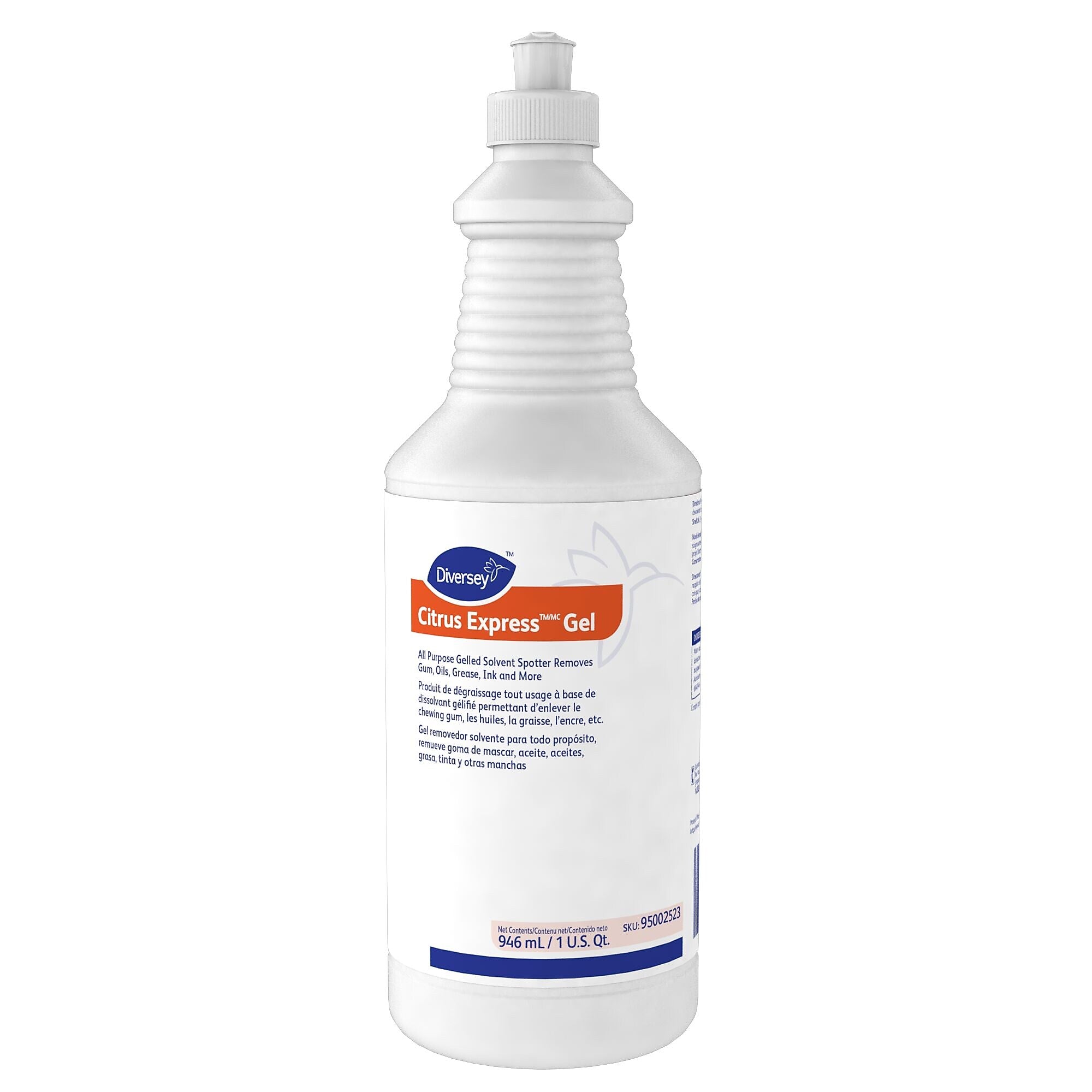 Diversey® Citrus Express™ Gel Spotter, Citrus Scent, 32 Oz., Squeeze Bottle, 6/carton