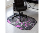 Anji Mountain Rug'd Refracted Carpet & Hard Floor Gaming Chair Mat, 36" x 48", Gray/Purple (AMB9113)