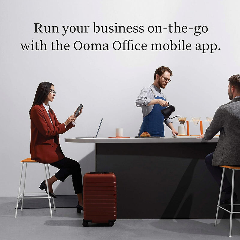 Ooma Yealink 4-Line Phone, Black (T34W)