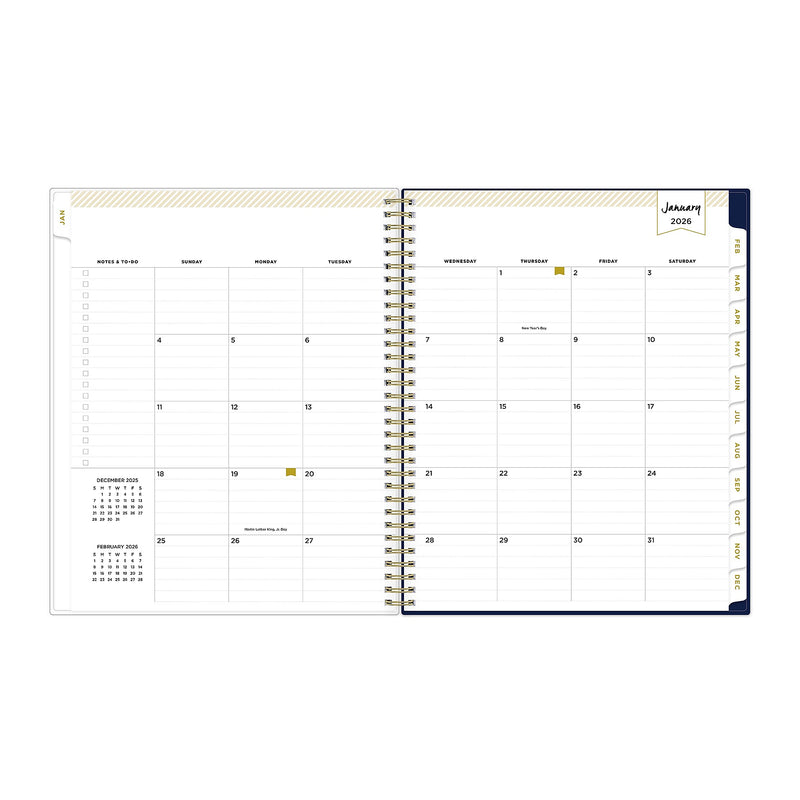 2026 Blue Sky Day Designer Meadow 8.5" x 11"  Weekly & Monthly Planner, Plastic Cover, Multicolored (147222-26)