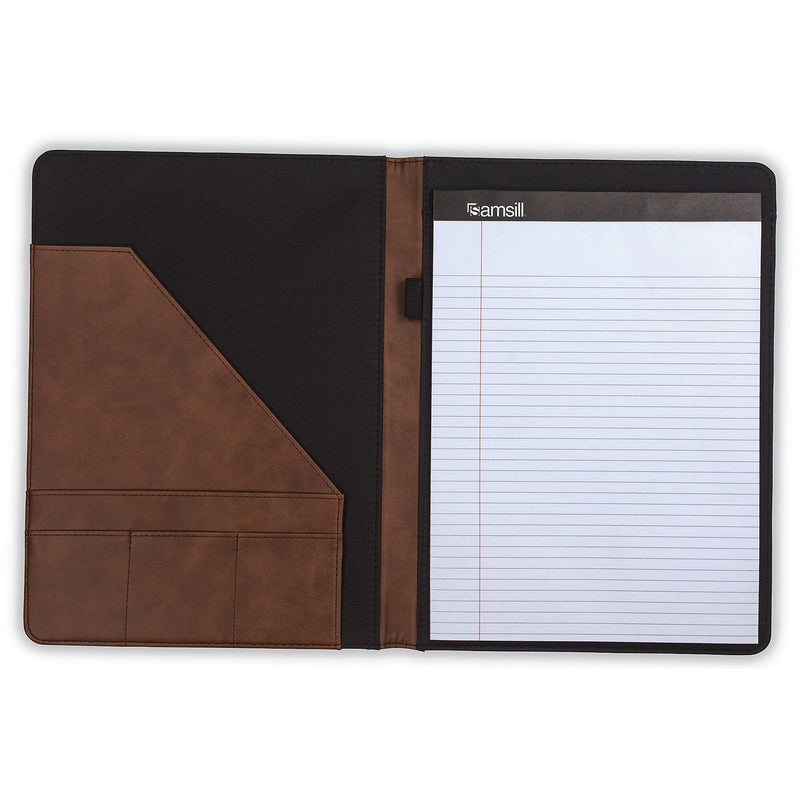 Samsill Faux Leather Padfolio, Tan/Brown (SAM71656)