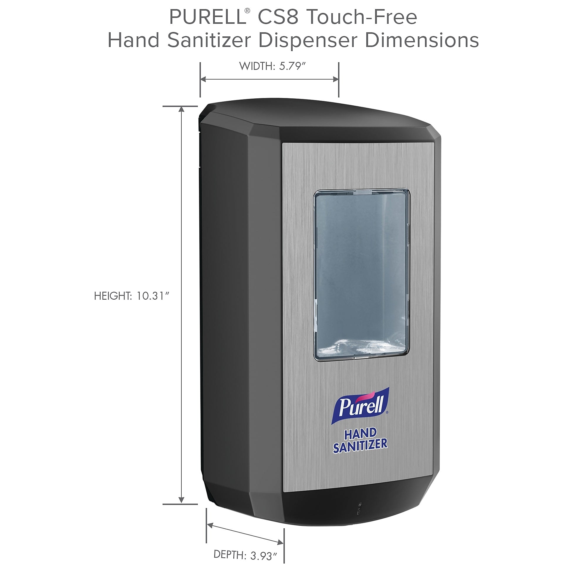 PURELL CS8 Automatic Wall Mounted Hand Sanitizer Dispenser Graphite (7824-01)
