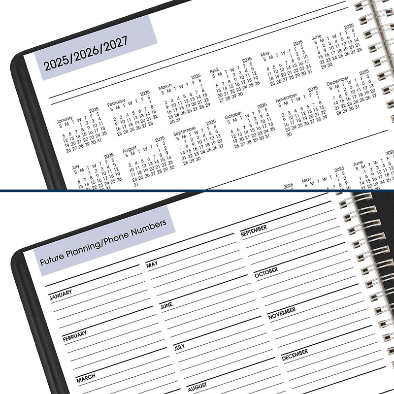 2026 AT-A-GLANCE DayMinder 8" x 11" 4-Person Daily Appointment Book, Faux Leather Cover, Black (G560-00-26)