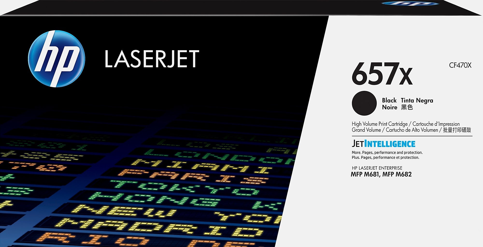 HP 657X Black High Yield Toner Cartridge, Prints Up to 28,000 Pages (CF470X)