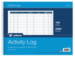 Adams Record Book, 8 Columns, 11" x 8.5", White, 50 Sheets/Book (S1185)