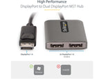 StarTech DisplayPort to 2 x DisplayPort Hub, Male to Female, Space Gray (MST14DP122DP)