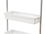 Household Essentials 6-Shelf Plastic Over-the-Door Storage Rack, 18", White (2154-1)