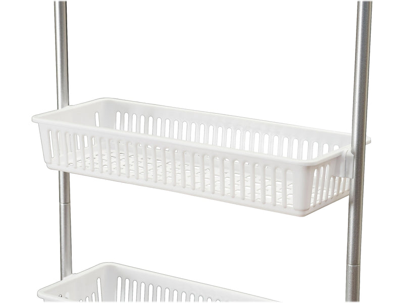 Household Essentials 6-Shelf Plastic Over-the-Door Storage Rack, 18", White (2154-1)