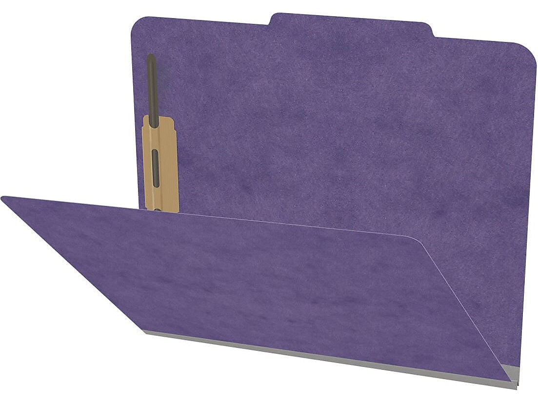 Medical Arts Press Pressboard Classification Folder, 2" Expansion, Letter Size, Purple, 25/Box (DV-T42-02-3PRP)
