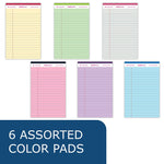 Roaring Spring Paper Products Enviroshades Notepad, 5" x 8.25", Legal Ruled, 6/Pack (74220)