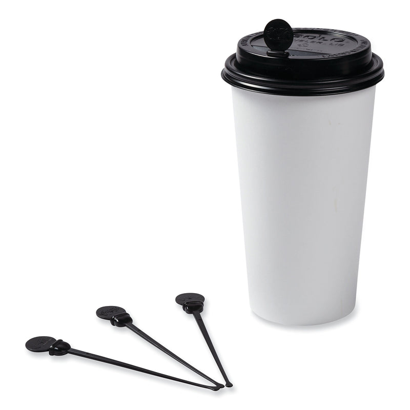 AmerCareRoyal Beverage Plugs, 4.75", Black 2,000/Carton