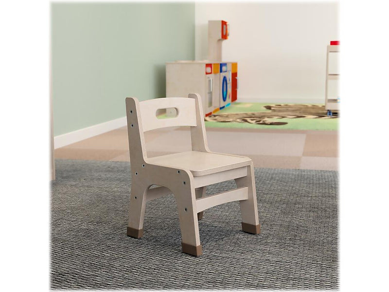 Flash Furniture Bright Beginnings Wooden Classroom Chair, Brown, 2 Pieces/Set (MK-KE24428-GG)