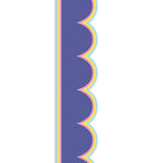Carson Dellosa Education We Stick Together Scalloped Bulletin Board Borders, 3" x 3', Pop of Purple, 6/Bundle (CD-108519-6)