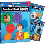 Shell Education 180 Days Social-Emotional Learning, Writing, & Spelling Grade 4, 3/Set (SEP147656)