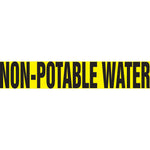 Accuform Self-Stick Pipe Marker, NON-POTABLE WATER, 1-1/2" to 2", Black/Yellow (RPK541SSB)