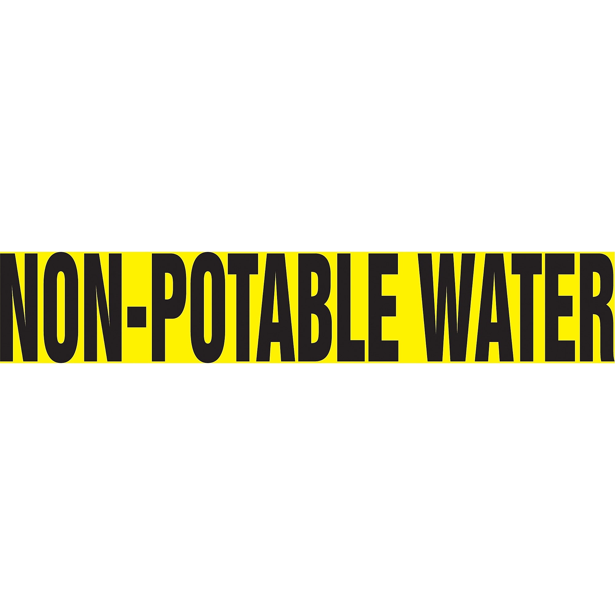 Accuform Self-Stick Pipe Marker, NON-POTABLE WATER, 1-1/2" to 2", Black/Yellow (RPK541SSB)